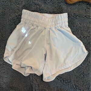 Lululemon Women's Light Blue Tracker Shorts